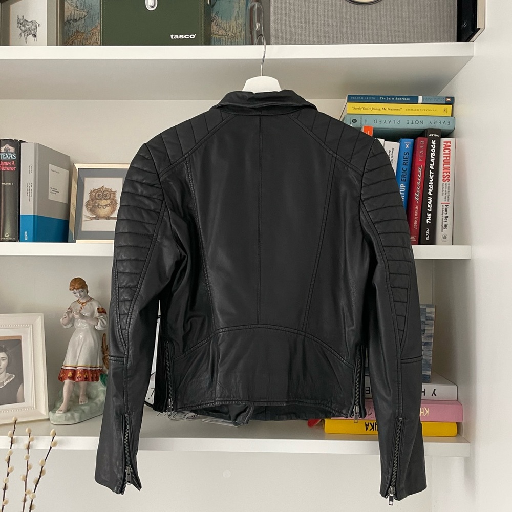 Muubaa Indus leather wired biker jacket - Picture 4 of 10
